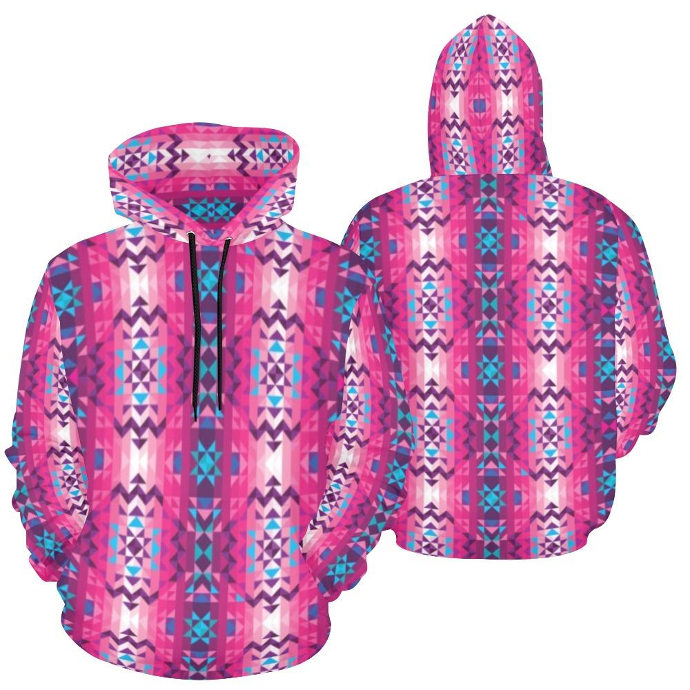 Bright Wave All Over Print Hoodie for Women (USA Size) (Model H13) All Over Print Hoodie for Women (H13) e-joyer 