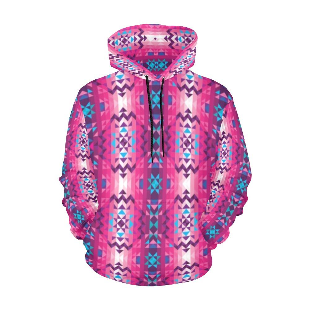 Bright Wave All Over Print Hoodie for Women (USA Size) (Model H13) All Over Print Hoodie for Women (H13) e-joyer 
