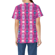 Load image into Gallery viewer, Bright Wave All Over Print Scrub Top Scrub Top e-joyer 
