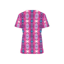 Load image into Gallery viewer, Bright Wave All Over Print Scrub Top Scrub Top e-joyer 
