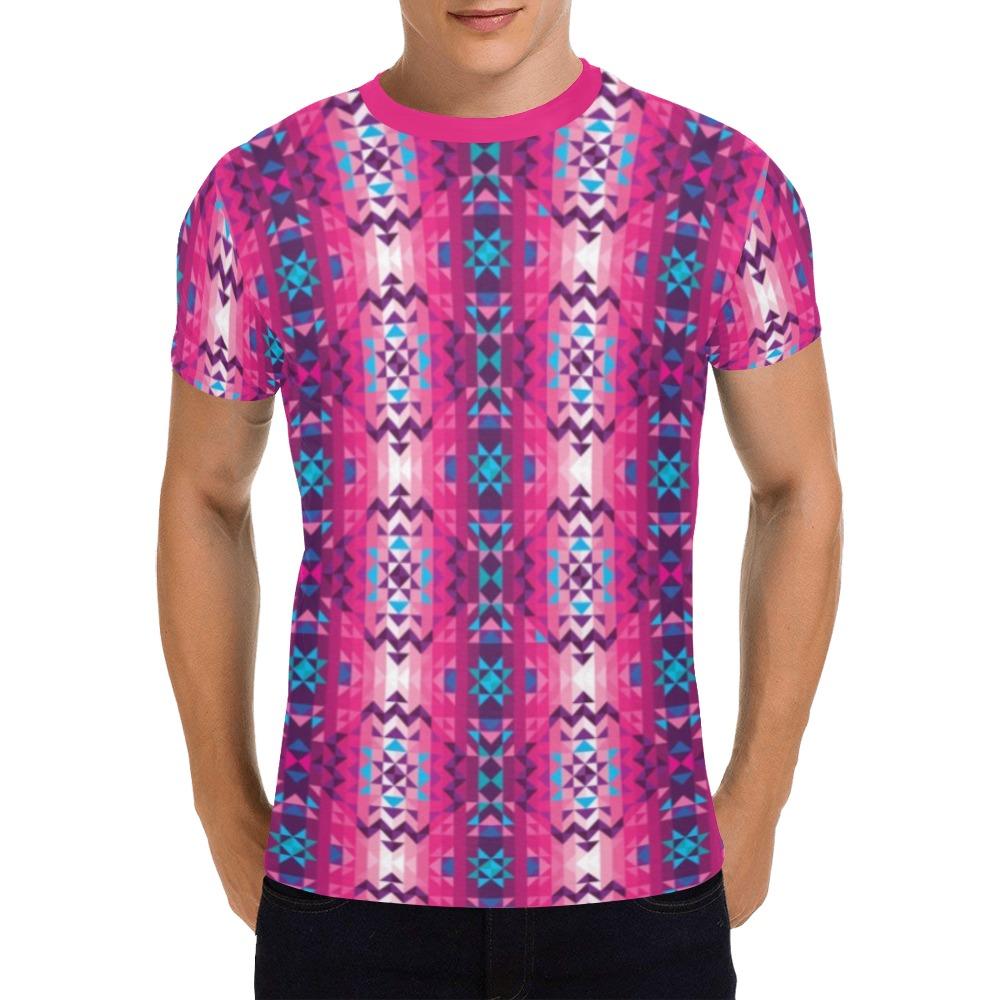 Bright Wave All Over Print T-Shirt for Men (USA Size) (Model T40) All Over Print T-Shirt for Men (T40) e-joyer 