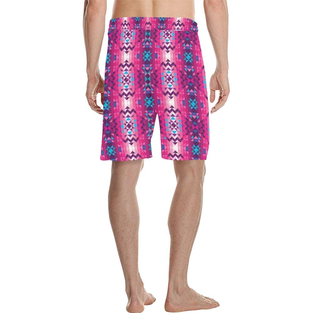 Bright Wave Men's All Over Print Casual Shorts (Model L23) Men's Casual Shorts (L23) e-joyer 