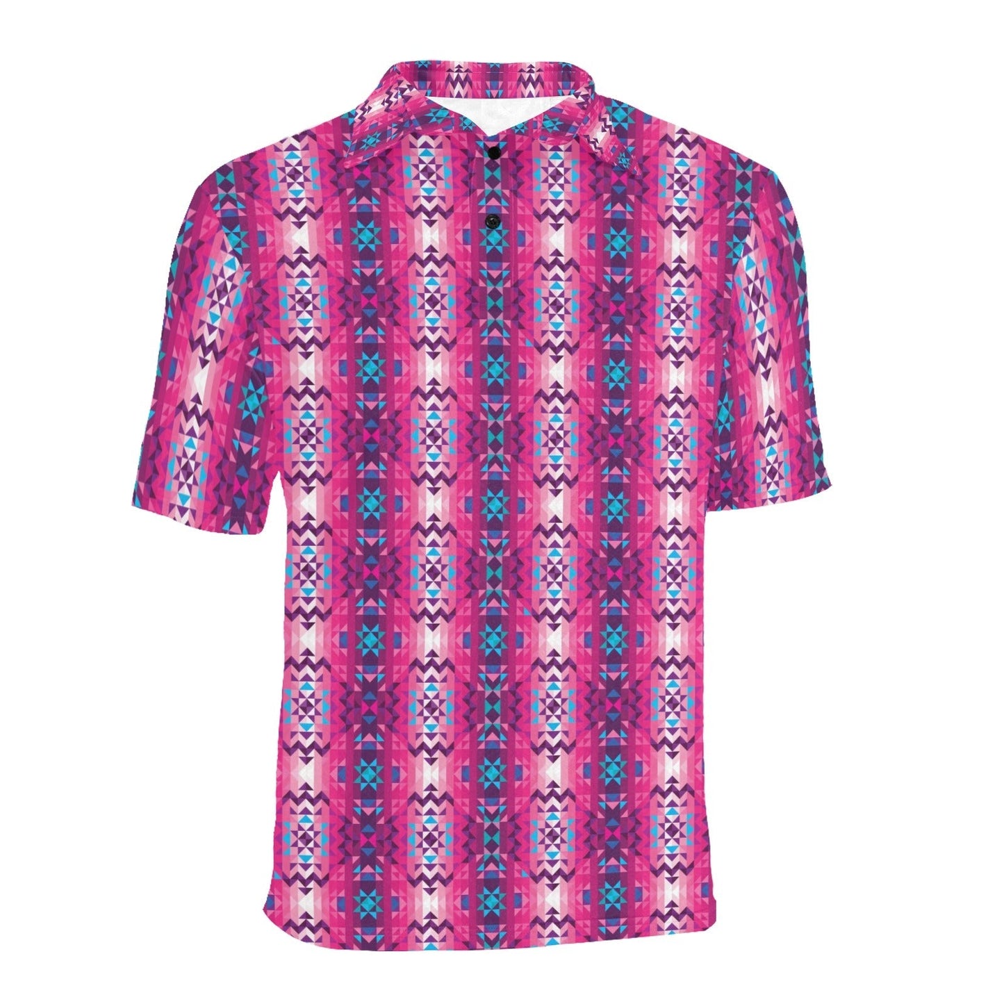 Bright Wave Men's All Over Print Polo Shirt (Model T55) Men's Polo Shirt (Model T55) e-joyer 