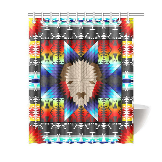 Buffalo Head Star Shower Curtain 60"x72" Shower Curtain 60"x72" e-joyer 