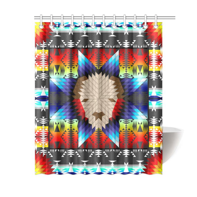 Buffalo Head Star Shower Curtain 60