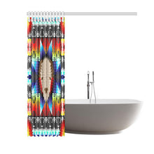 Load image into Gallery viewer, Buffalo Head Star Shower Curtain 60&quot;x72&quot; Shower Curtain 60&quot;x72&quot; e-joyer 
