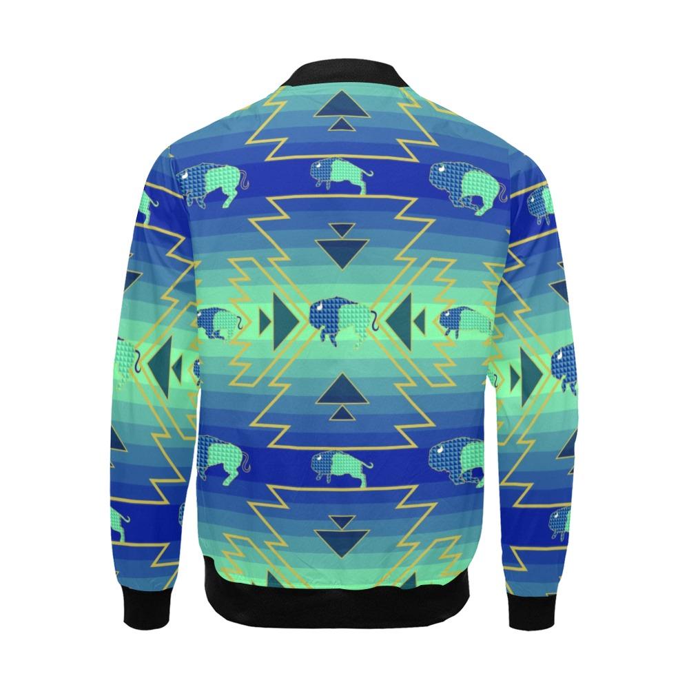 Buffalo Run All Over Print Bomber Jacket for Men (Model H19) Jacket e-joyer 