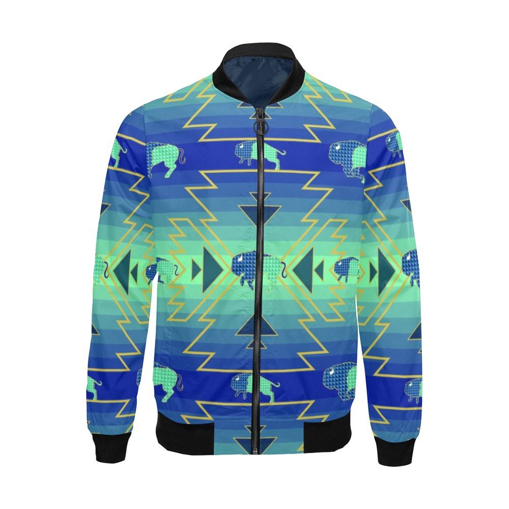 Buffalo Run All Over Print Bomber Jacket for Men (Model H19) Jacket e-joyer 