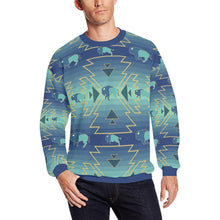 Load image into Gallery viewer, Buffalo Run All Over Print Crewneck Sweatshirt for Men (Model H18) shirt e-joyer 
