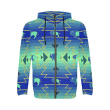 Load image into Gallery viewer, Buffalo Run All Over Print Full Zip Hoodie for Men (Model H14) hoodie e-joyer 
