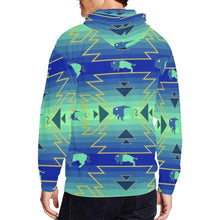 Load image into Gallery viewer, Buffalo Run All Over Print Full Zip Hoodie for Men (Model H14) hoodie e-joyer 
