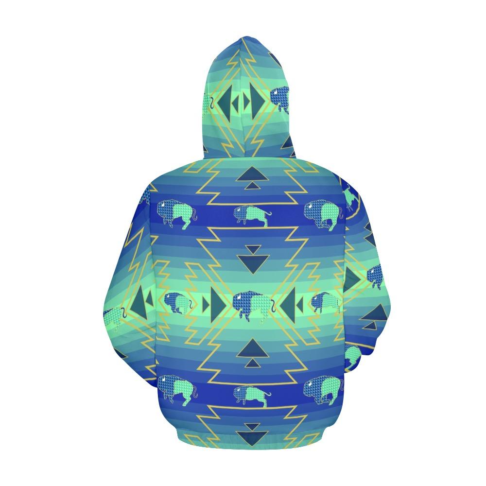 Buffalo Run All Over Print Hoodie for Men (USA Size) (Model H13) All Over Print Hoodie for Men (H13) e-joyer 