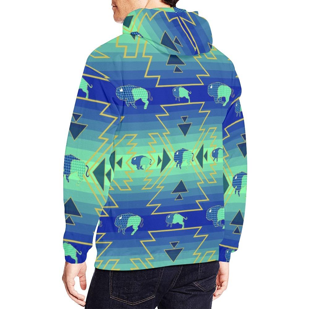 Buffalo Run All Over Print Hoodie for Men (USA Size) (Model H13) All Over Print Hoodie for Men (H13) e-joyer 