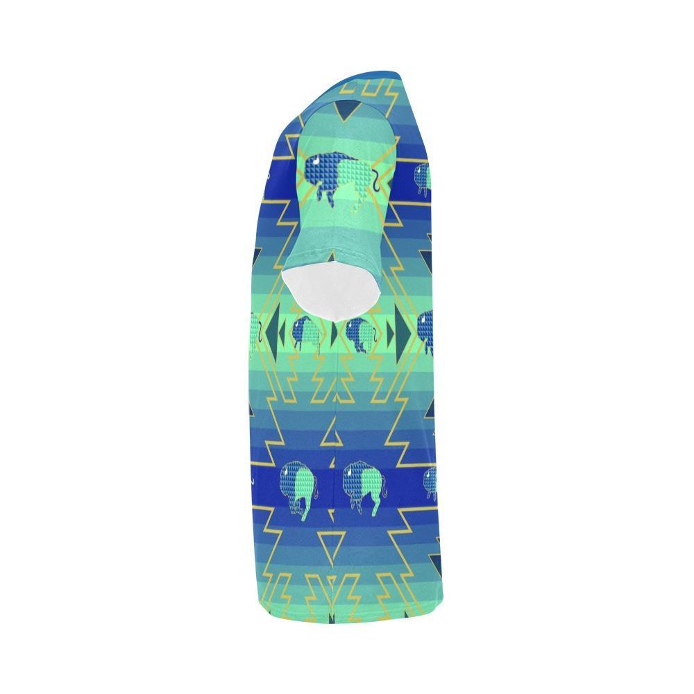 Buffalo Run All Over Print T-Shirt for Men (USA Size) (Model T40) All Over Print T-Shirt for Men (T40) e-joyer 