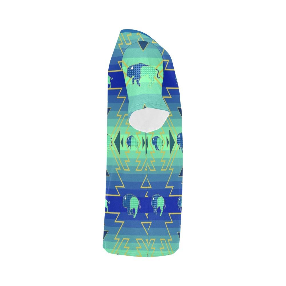 Buffalo Run All Over Print T-Shirt for Men (USA Size) (Model T40) All Over Print T-Shirt for Men (T40) e-joyer 