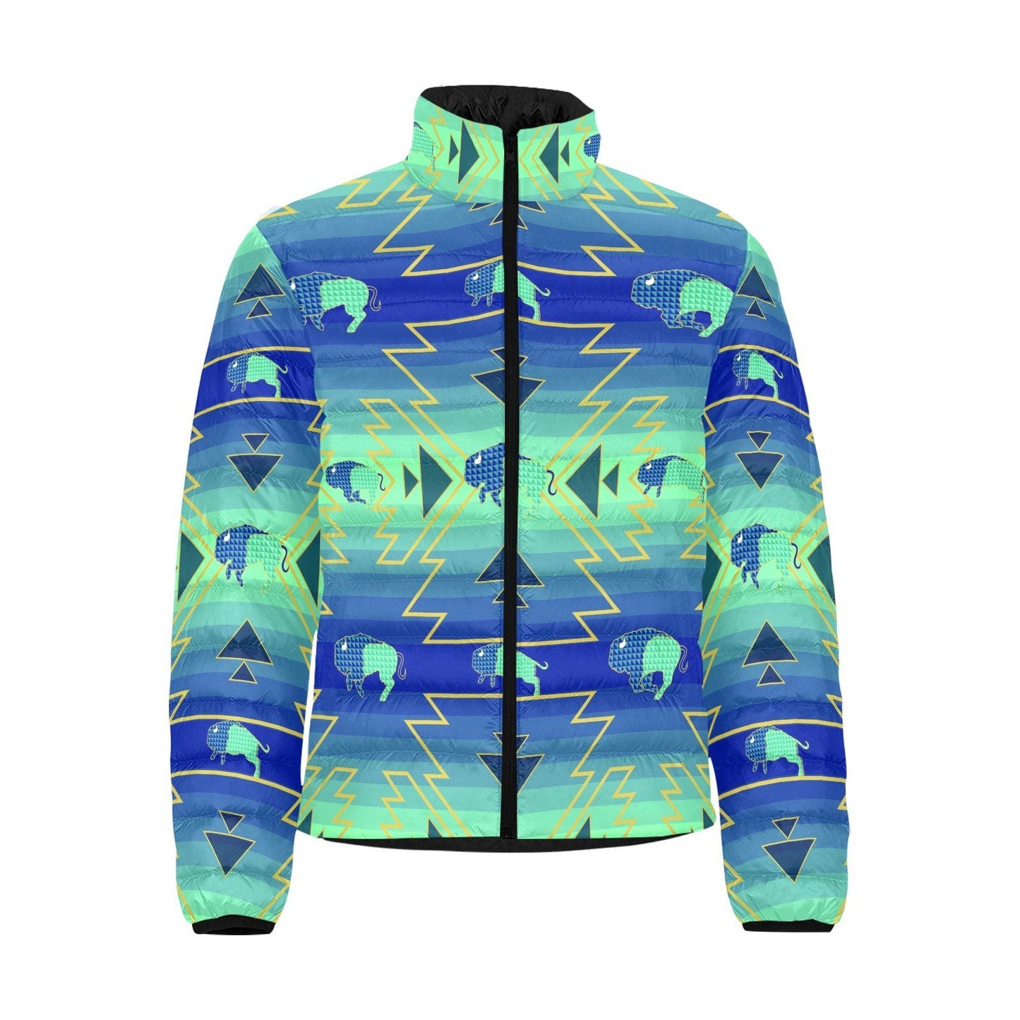 Buffalo Run Men's Stand Collar Padded Jacket (Model H41) Men's Stand Collar Padded Jacket (H41) e-joyer 