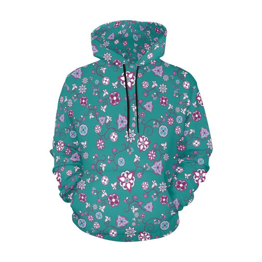 Burgundy Bloom All Over Print Hoodie for Men (USA Size) (Model H13) All Over Print Hoodie for Men (H13) e-joyer 