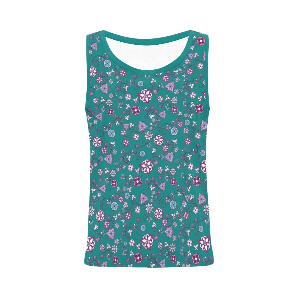 Burgundy Bloom All Over Print Tank Top for Women (Model T43) All Over Print Tank Top for Women (T43) e-joyer 