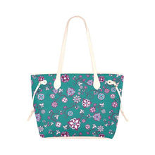 Load image into Gallery viewer, Burgundy Bloom Clover Canvas Tote Bag (Model 1661) Clover Canvas Tote Bag (1661) e-joyer 
