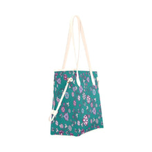 Load image into Gallery viewer, Burgundy Bloom Clover Canvas Tote Bag (Model 1661) Clover Canvas Tote Bag (1661) e-joyer 
