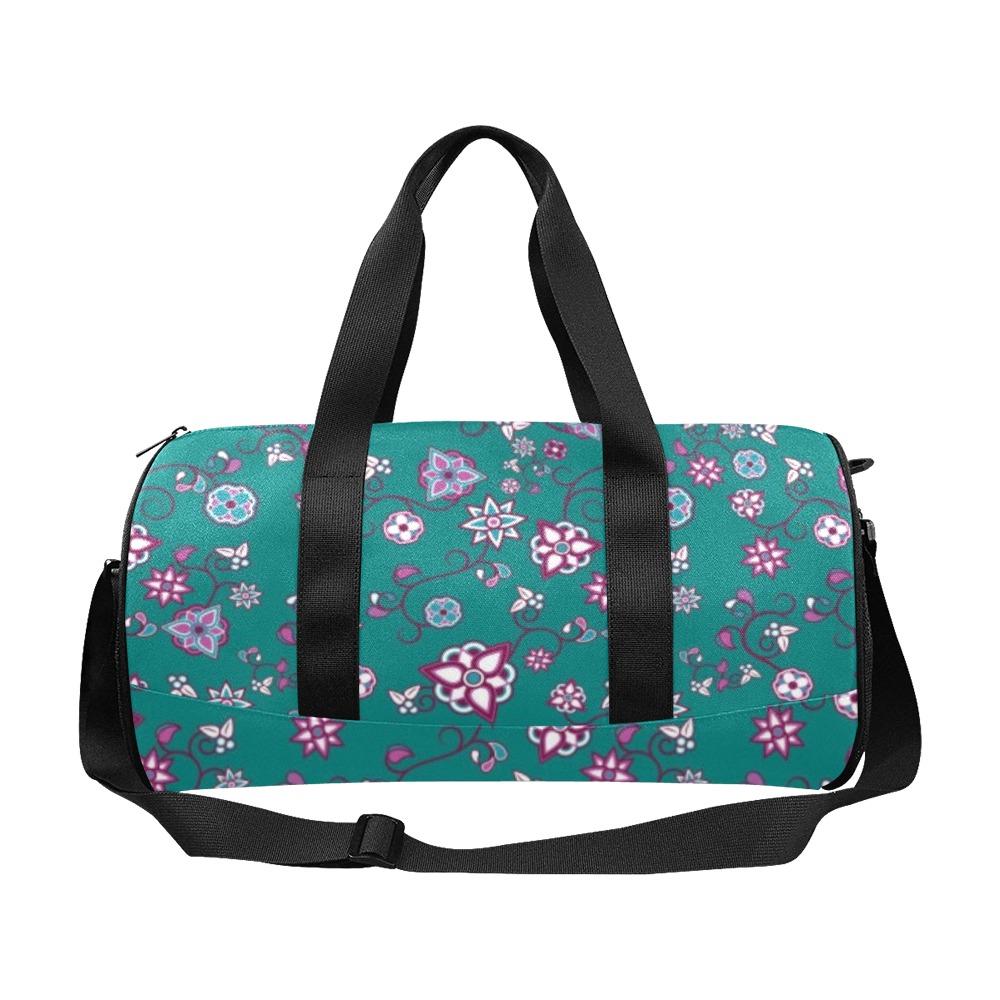 Burgundy Bloom Duffle Bag (Model 1679) Duffle Bag (1679) e-joyer 