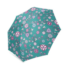 Load image into Gallery viewer, Burgundy Bloom Foldable Umbrella (Model U01) Foldable Umbrella e-joyer 
