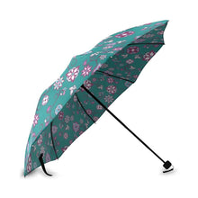 Load image into Gallery viewer, Burgundy Bloom Foldable Umbrella (Model U01) Foldable Umbrella e-joyer 
