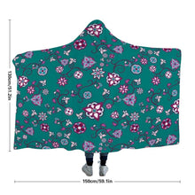 Load image into Gallery viewer, Burgundy Bloom Hooded Blanket blanket 49 Dzine 
