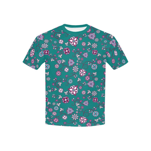 Burgundy Bloom Kids' All Over Print T-shirt (USA Size) (Model T40) All Over Print T-shirt for Kid (T40) e-joyer 