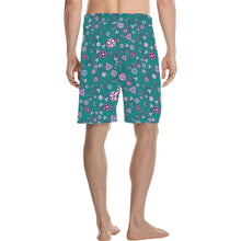 Load image into Gallery viewer, Burgundy Bloom Men&#39;s All Over Print Casual Shorts (Model L23) Men&#39;s Casual Shorts (L23) e-joyer 
