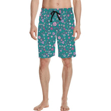 Load image into Gallery viewer, Burgundy Bloom Men&#39;s All Over Print Casual Shorts (Model L23) Men&#39;s Casual Shorts (L23) e-joyer 
