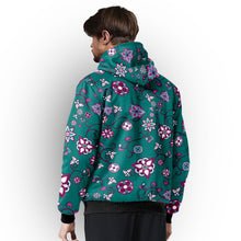 Load image into Gallery viewer, Burgundy Bloom Sherpa Hoodie hoodie Herman 
