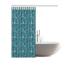 Load image into Gallery viewer, Burgundy Bloom Shower Curtain 60&quot;x72&quot; Shower Curtain 60&quot;x72&quot; e-joyer 
