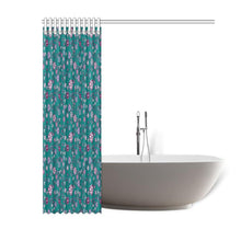 Load image into Gallery viewer, Burgundy Bloom Shower Curtain 60&quot;x72&quot; Shower Curtain 60&quot;x72&quot; e-joyer 
