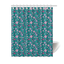 Load image into Gallery viewer, Burgundy Bloom Shower Curtain 60&quot;x72&quot; Shower Curtain 60&quot;x72&quot; e-joyer 
