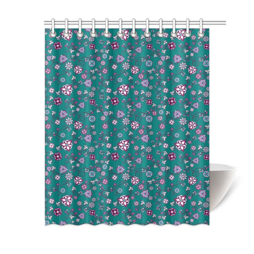 Burgundy Bloom Shower Curtain 60