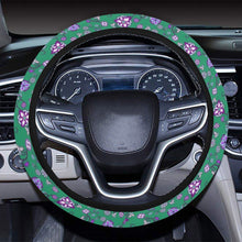 Load image into Gallery viewer, Burgundy Bloom Steering Wheel Cover with Elastic Edge Steering Wheel Cover with Elastic Edge e-joyer 
