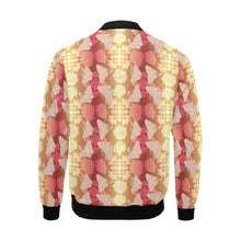 Load image into Gallery viewer, Butterfly and Roses on Geometric All Over Print Bomber Jacket for Men (Model H19) All Over Print Bomber Jacket for Men (H19) e-joyer 
