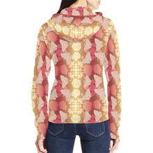 Load image into Gallery viewer, Butterfly and Roses on Geometric All Over Print Full Zip Hoodie for Women (Model H14) All Over Print Full Zip Hoodie for Women (H14) e-joyer 
