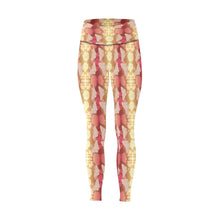 Load image into Gallery viewer, Butterfly and Roses on Geometric All Over Print High-Waisted Leggings (Model L36) High-Waisted Leggings (L36) e-joyer 
