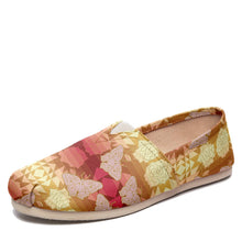 Load image into Gallery viewer, Butterfly and Roses on Geometric Casual Unisex Slip On Shoe Herman 
