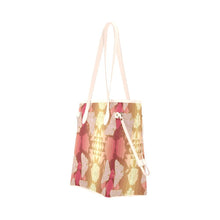 Load image into Gallery viewer, Butterfly and Roses on Geometric Clover Canvas Tote Bag (Model 1661) Clover Canvas Tote Bag (1661) e-joyer 
