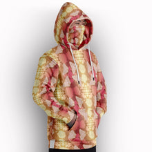 Load image into Gallery viewer, Butterfly and Roses on Geometric Hoodie with Face Cover 49 Dzine 
