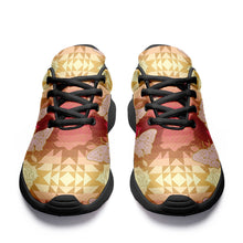 Load image into Gallery viewer, Butterfly and Roses on Geometric Ikkaayi Sport Sneakers ikkaayi Herman 
