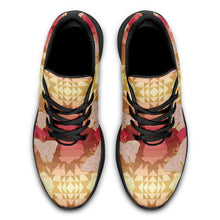 Load image into Gallery viewer, Butterfly and Roses on Geometric Ikkaayi Sport Sneakers ikkaayi Herman 
