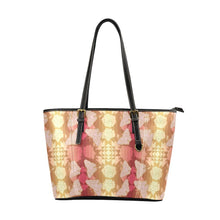 Load image into Gallery viewer, Butterfly and Roses on Geometric Leather Tote Bag/Large (Model 1640) bag e-joyer 
