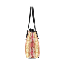 Load image into Gallery viewer, Butterfly and Roses on Geometric Leather Tote Bag/Large (Model 1640) bag e-joyer 
