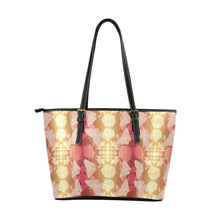 Load image into Gallery viewer, Butterfly and Roses on Geometric Leather Tote Bag/Large (Model 1640) bag e-joyer 
