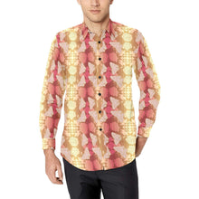 Load image into Gallery viewer, Butterfly and Roses on Geometric Men&#39;s All Over Print Casual Dress Shirt (Model T61) Men&#39;s Dress Shirt (T61) e-joyer 
