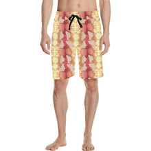 Load image into Gallery viewer, Butterfly and Roses on Geometric Men&#39;s All Over Print Casual Shorts (Model L23) short e-joyer 
